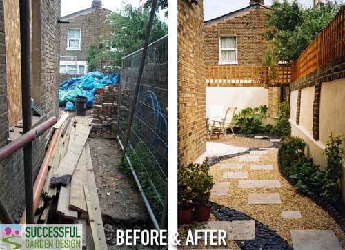 Long, narrow, awkward side yard garden makeover – Case study