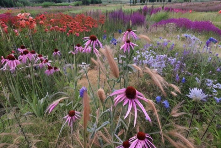 Natural planting style in small gardens